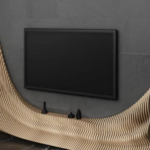 Parametric Shelf Unit Wavy Wooden Tv Unit Design