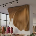 Parametric Cascading Wave Wall Panel Ceiling to Midwall Feature by Parametue