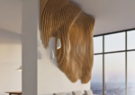 Parametric Cascading Wave Wall Panel Ceiling to Midwall Feature by Parametue - Image 4