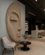 3D Parametric Wooden Wall Panel "Abstract Face" - Image 3