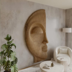 3D Parametric Wooden Wall Panel "Abstract Face"