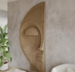 3D Parametric Wooden Wall Panel "Abstract Face" - Image 5