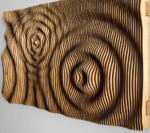 Modern CNC Carved Wood Panel Parametric Wall Art Wood Hanging Decoration Large Engraved Japanese Wall Art Wooden Decor for Home - Image 2