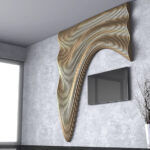 Parametric Waves - Wood Wall Art Panel