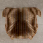 Parametric Dog Wall Art: Wooden Sculpture