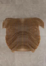 Parametric Dog Wall Art: Wooden Sculpture